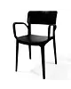 VEBA Stoel | WING | Zwart | Kunststof | Outdoor | Stapelbaar | 530x500x820(h)mm 