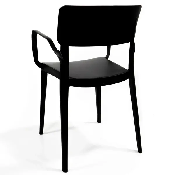 Stoel | WING | Zwart | Kunststof | Outdoor | Stapelbaar | 530x500x820(h)mm