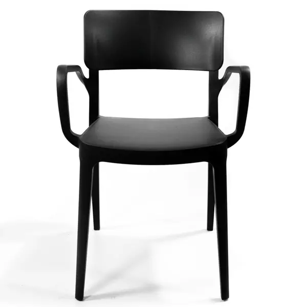 Stoel | WING | Zwart | Kunststof | Outdoor | Stapelbaar | 530x500x820(h)mm