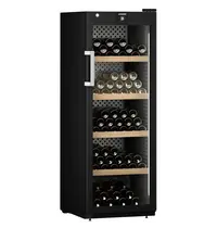 Liebherr Wijnkoelkast | GRAND CRU | 196x 75cl | Zwart | 1 Zone | +5°C/+20°C | Geforceerd | Touchscreen + App | Temperatuur-/Deuralarm | Wielen | 597x763x1684(h)mm 