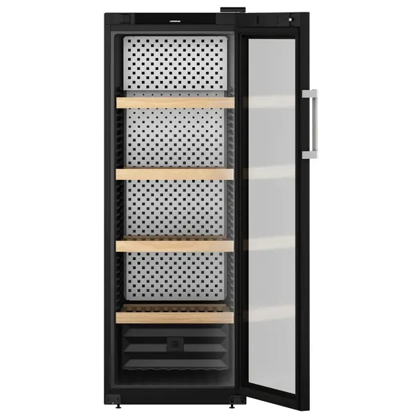 Wijnkoelkast | GRAND CRU | 196x 75cl | Zwart | 1 Zone | +5°C/+20°C | Geforceerd | Touchscreen + App | Temperatuur-/Deuralarm | Wielen | 597x763x1684(h)mm