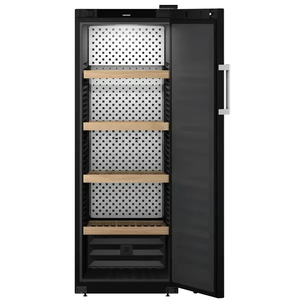 Wijnkoelkast | GRAND CRU | 196x 75cl | Zwart | 1 Zone | +5°C/+20°C | Geforceerd | Touchscreen + App | Temperatuur-/Deuralarm | Wielen | 597x763x1684(h)mm