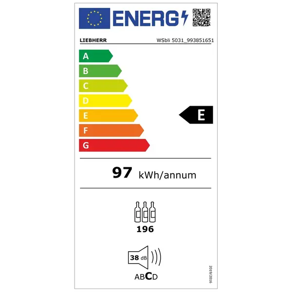 Wijnkoelkast | GRAND CRU | 196x 75cl | Zwart | 1 Zone | +5°C/+20°C | Geforceerd | Touchscreen + App | Temperatuur-/Deuralarm | Wielen | 597x763x1684(h)mm