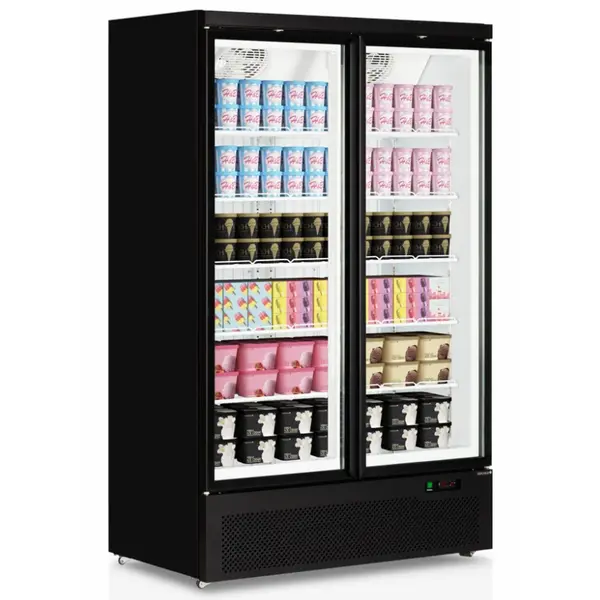 Vrieskast | ATOM MAXI | 1006L | Zwart | -18°C/-22°C | Geforceerd | Draaideuren | Wielen (Geremd) | 1253x760x2003(h)mm