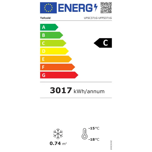 Vrieskast | SERIE UFFS | 300L | Wit/Zwart | -14°C/-24°C | Statisch | Wielen | 595x640x1840(h)mm