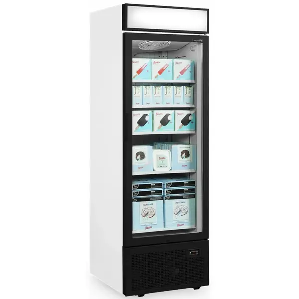 Vrieskast | SERIE UFSC | 544L | Wit/Zwart | -12°C/-22°C | Geforceerd | Wielen | 680x761x2149(h)mm