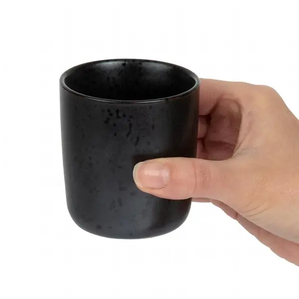 Bekers | FUSION | Porselein | Zwart | 17cl | 6 Stuks | Ø68x74(h)mm