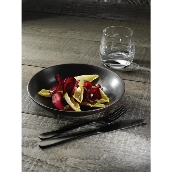 Pastakommen | FUSION | Porselein | Zwart | 68cl | 6 Stuks | Ø202x40(h)mm
