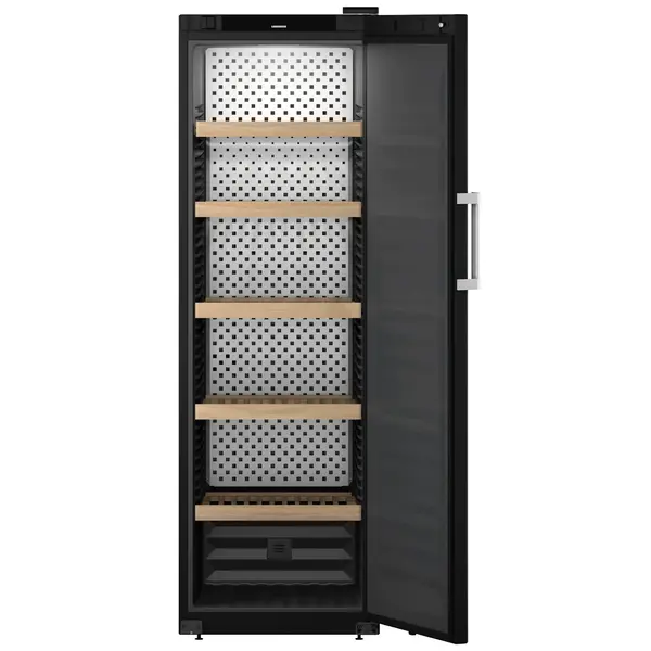 Wijnkoelkast | GRAND CRU | 229x 75cl | Zwart | 1 Zone | +5°C/+20°C | Geforceerd | Touchscreen + App | Temperatuur-/Deuralarm | Wielen | 597x763x1884(h)mm