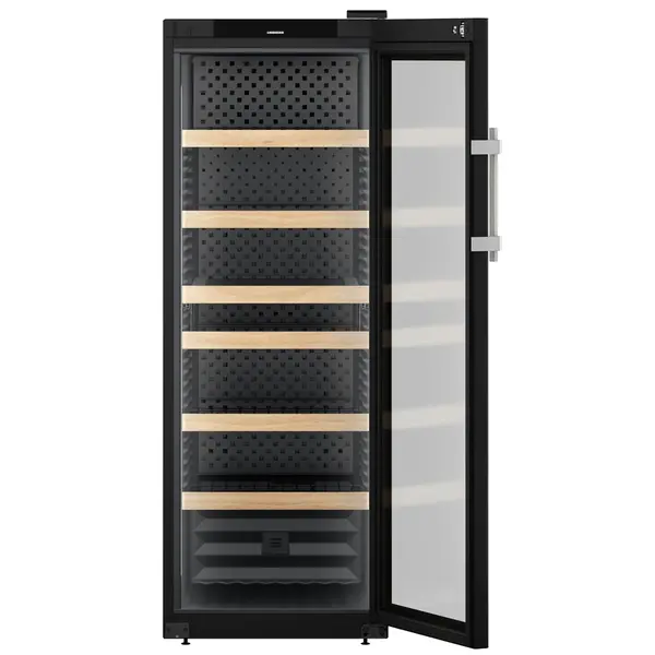 Wijnkoelkast | PERFECTION | 158x 75cl | Zwart | 1 Zone | +5°C/+20°C | Geforceerd | Touchscreen + App | Temperatuur-/Deuralarm | Wielen | 597x763x1684(h)mm