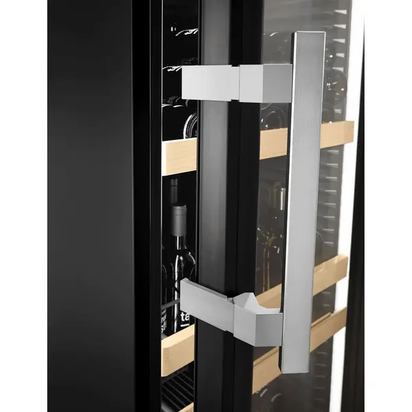 Wijnkoelkast | PERFECTION | 158x 75cl | Zwart | 1 Zone | +5°C/+20°C | Geforceerd | Touchscreen + App | Temperatuur-/Deuralarm | Wielen | 597x763x1684(h)mm