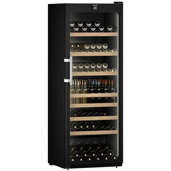 Wijnkoelkast | PERFECTION | 284x 75cl | Zwart | 1 Zone | +5°C/+20°C | Geforceerd | Touchscreen + App | Temperatuur-/Deuralarm | Wielen | 747x763x2044(h)mm