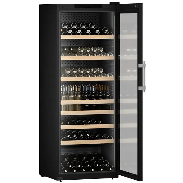Wijnkoelkast | PERFECTION | 284x 75cl | Zwart | 1 Zone | +5°C/+20°C | Geforceerd | Touchscreen + App | Temperatuur-/Deuralarm | Wielen | 747x763x2044(h)mm