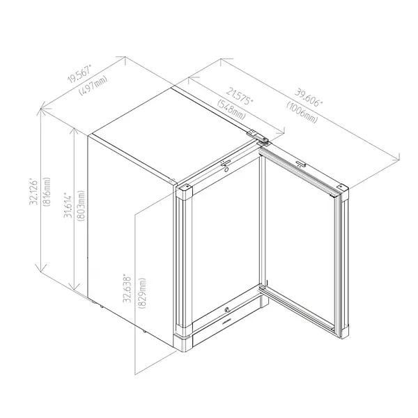 Vrieskast | 93L | Grijs | -10°C/-25°C | Geforceerd | 497x548x816(h)mm