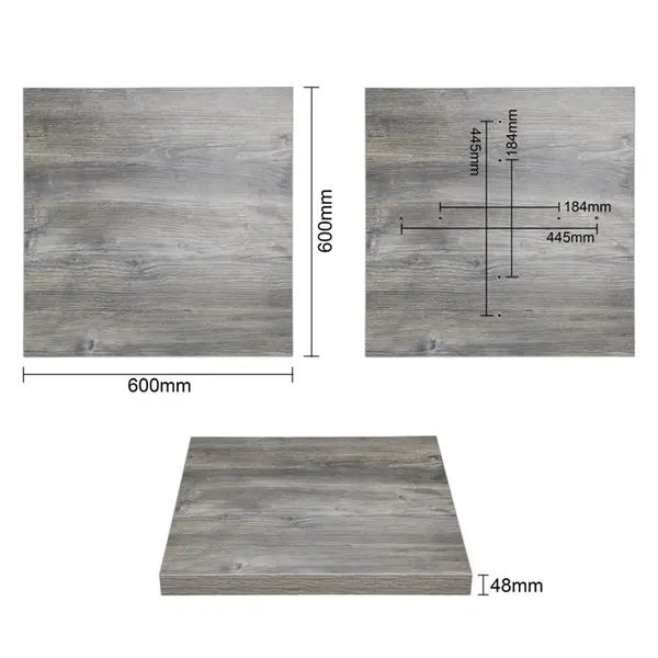 Tafelblad | Houtlook (Essen) | Indoor | Voorgeboord | 600x600mm