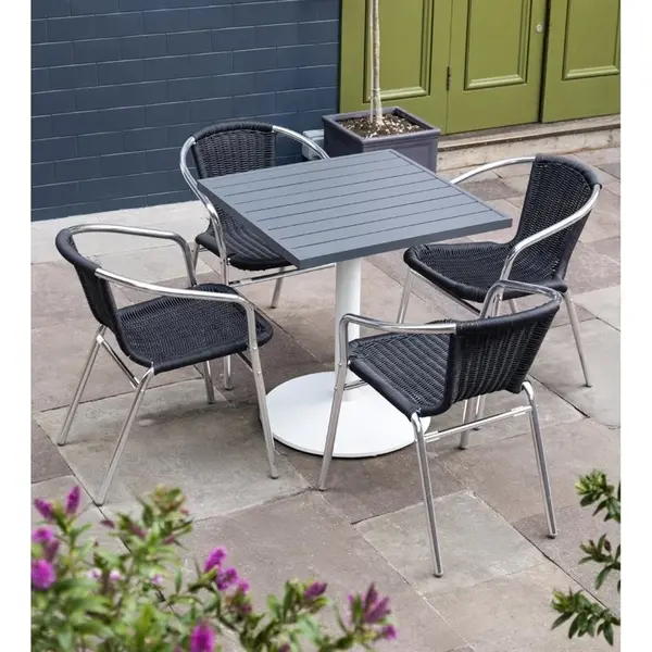 Tafelblad | Aluminium (Donkergrijs) | In-/Outdoor | Voorgeboord | 700x700mm