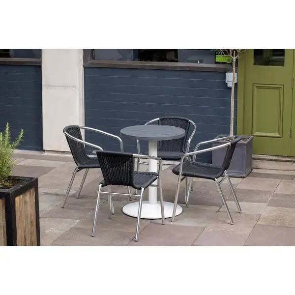 Tafelblad | Aluminium (Donkergrijs) | In-/Outdoor | Voorgeboord | Ø580mm