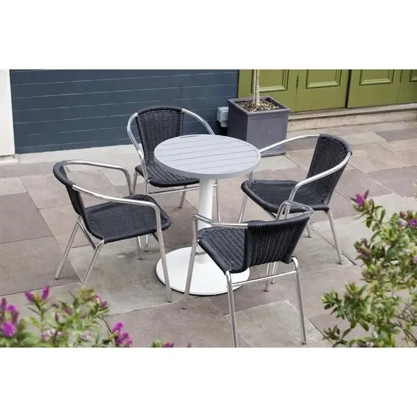 Tafelblad | Aluminium (Lichtgrijs) | In-/Outdoor | Voorgeboord | Ø580mm