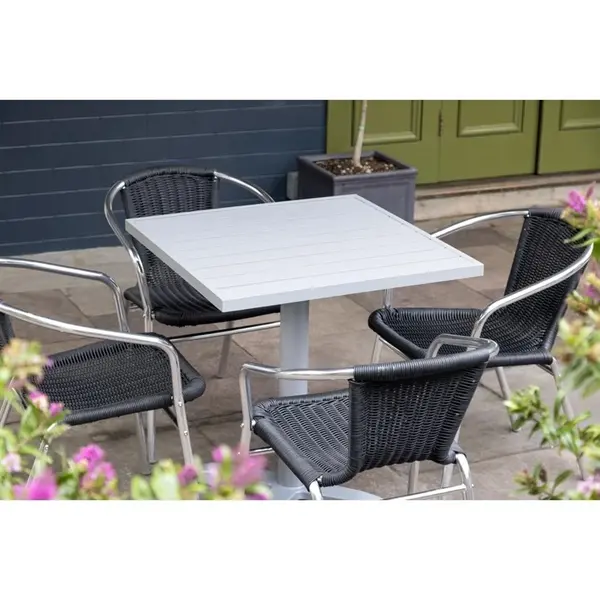 Tafelblad | Aluminium (Lichtgrijs) | In-/Outdoor | Voorgeboord | 700x700mm