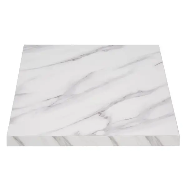 Tafelblad | Marmerlook | Indoor | Voorgeboord | 700x700mm