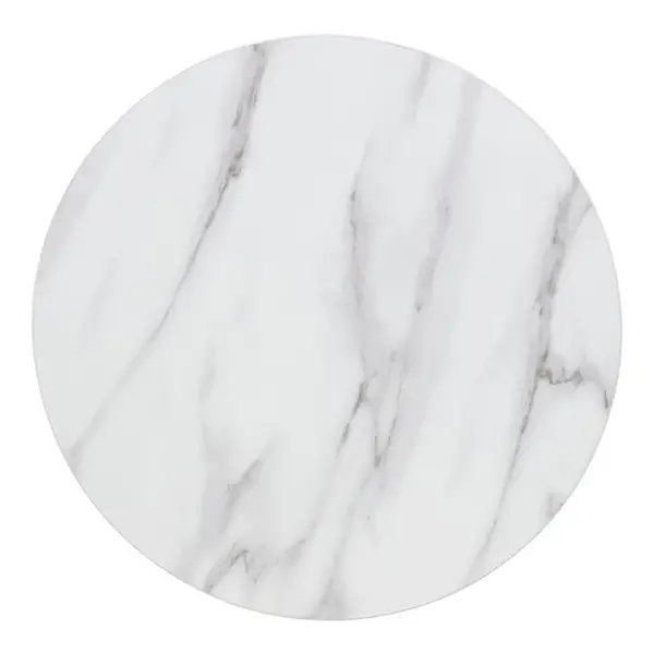 Tafelblad | Marmerlook | Indoor | Voorgeboord | Ø600mm