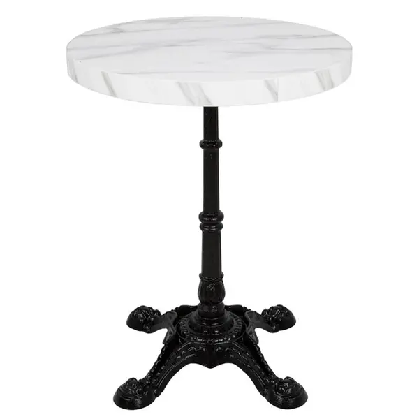 Tafelblad | Marmerlook | Indoor | Voorgeboord | Ø600mm