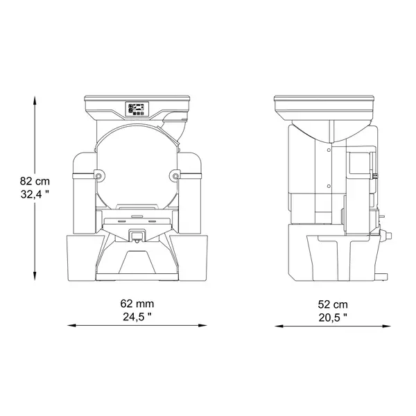 Vruchtenpers | BASIC | 28/min (Ø65-80mm) | Zelfbediening (Push&Juice) | Handmatige Vulling | 620x520x820(h)mm