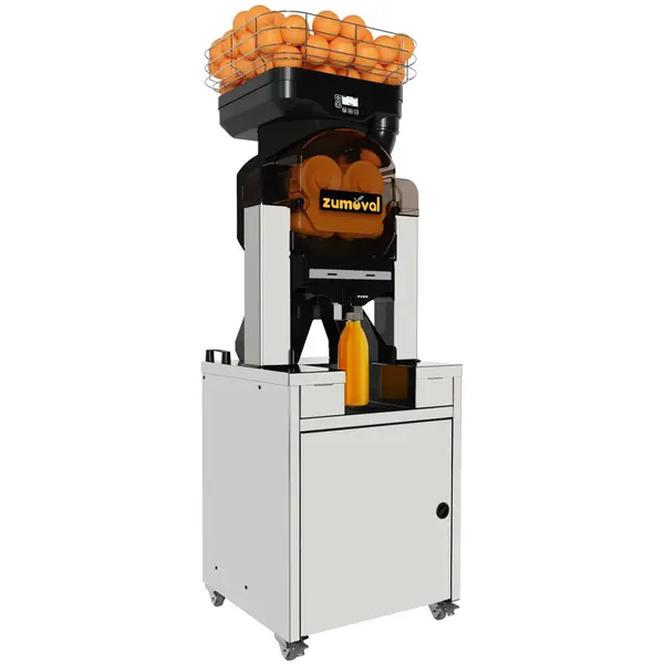 Vruchtenpers + Onderstel | TOP | 28/min (Ø65-80mm) | Zelfbediening (Push&Juice) | Pulpfilter + Flessenhouder | Automatische Vulling | 600x650x1760(h)mm