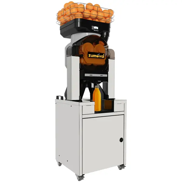 Vruchtenpers + Onderstel | TOP | 28/min (Ø65-80mm) | Zelfbediening (Push&Juice) | Pulpfilter + Flessenhouder | Automatische Vulling | 600x650x1760(h)mm