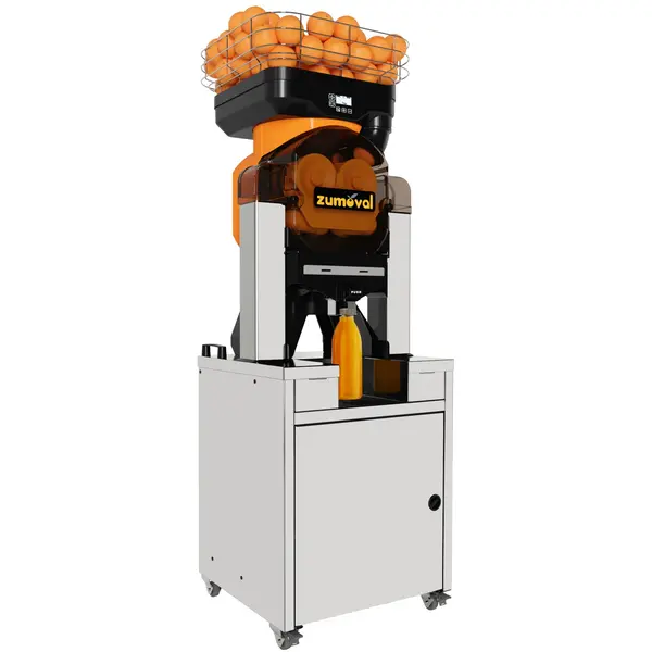 Vruchtenpers + Onderstel | TOP | 28/min (Ø65-80mm) | Zelfbediening (Push&Juice) | Pulpfilter + Flessenhouder | Automatische Vulling | 600x650x1760(h)mm