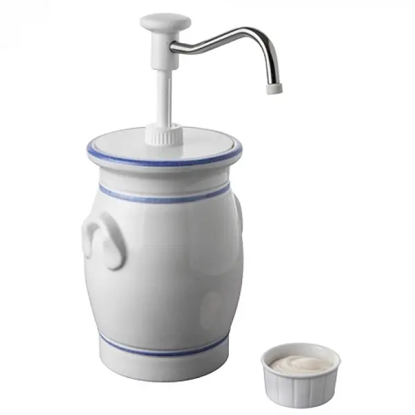 Sauzen dispenser keramische pot  dosering 30ml/ inhoud 2L | Ø15x33(h)cm
