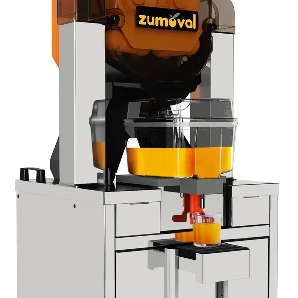 Vruchtenpers + Onderstel | TOP | 28/min (Ø65-80mm) | Dispensertap (Gekoeld) | Automatische Vulling | 600x650x1760(h)mm