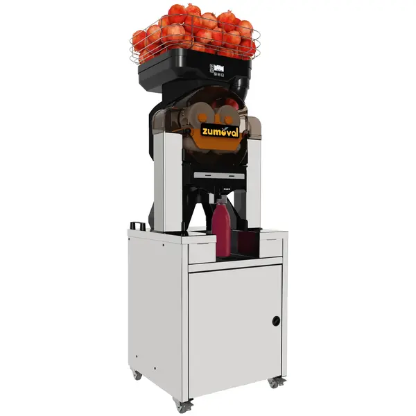 Vruchtenpers + Onderstel | BIGTOP | 28/min (Ø75-90mm) | Zelfbediening (Push&Juice) | Pulpfilter + Flessenhouder | Automatische Vulling | 600x650x1760(h)mm