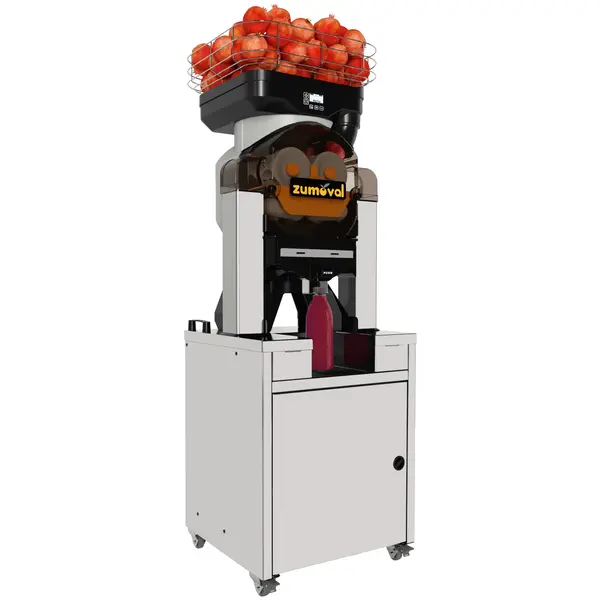 Vruchtenpers + Onderstel | BIGTOP | 28/min (Ø75-90mm) | Zelfbediening (Push&Juice) | Pulpfilter + Flessenhouder | Automatische Vulling | 600x650x1760(h)mm