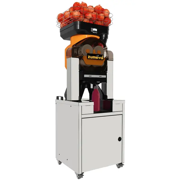 Vruchtenpers + Onderstel | BIGTOP | 28/min (Ø75-90mm) | Zelfbediening (Push&Juice) | Pulpfilter + Flessenhouder | Automatische Vulling | 600x650x1760(h)mm