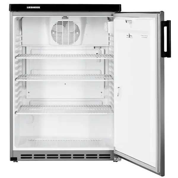 Koelkast | PREMIUM | 180L | RVS/Zwart | +1°C/+15°C | Geforceerd | Bovenblad Afneembaar | 600x600x850(h)mm