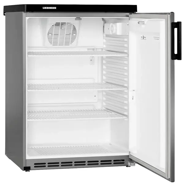Koelkast | PREMIUM | 180L | RVS/Zwart | +1°C/+15°C | Geforceerd | Bovenblad Afneembaar | 600x600x850(h)mm