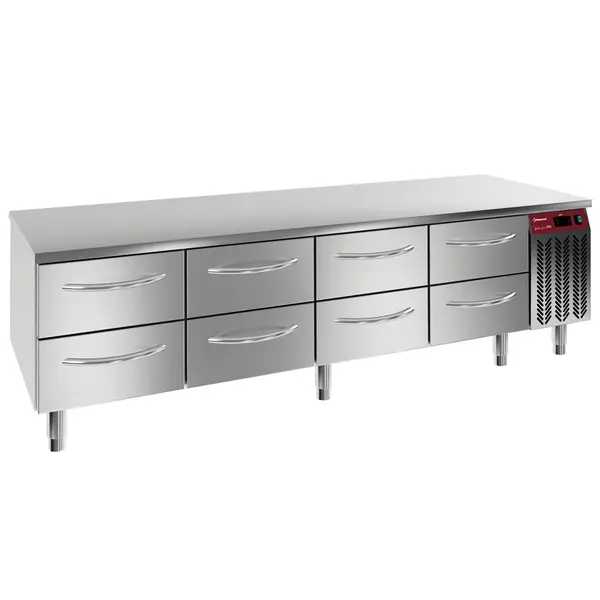 Koelwerkbank | GastroLine | Laag Model | 480L | 8 Laden (1/1 GN) | -2°C/+8°C | Geforceerd | 2050x700x570/610(h)mm