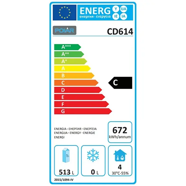 Koelkast | C-SERIE | 600L | Wit | +2°C/+5°C | Statisch + Ventilator | Wielen | 780x695x1890(h)mm