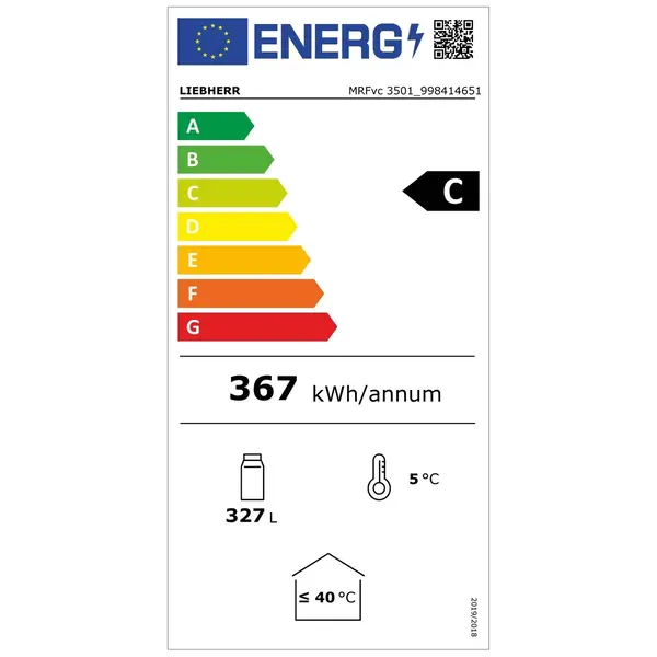 Koelkast | PERFORMANCE | 327L | Wit | +2°C/+9°C | Geforceerd | Interieur Waterdicht | 597x654x1684(h)mm