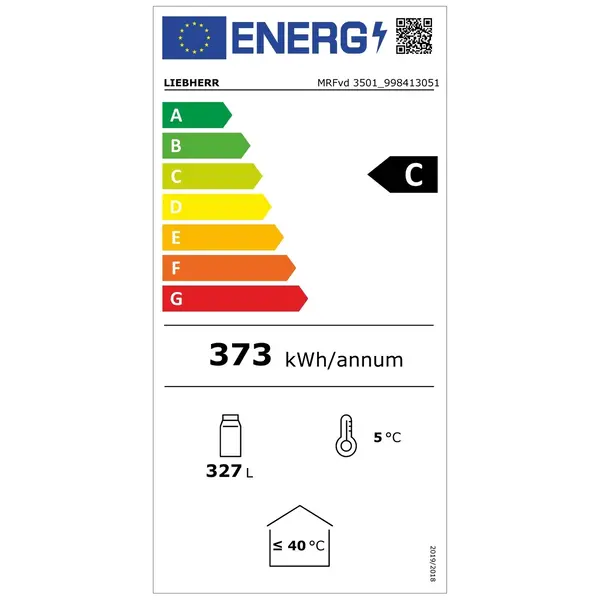 Koelkast | PERFORMANCE | 327L | Grijs | +1°C/+15°C | Geforceerd | 597x654x1684(h)mm