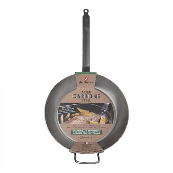 Lyonnaiserpan | CARBONE PLUS | Plaatstaal | Div. Warmtebronnen | Ø360x45(h)mm