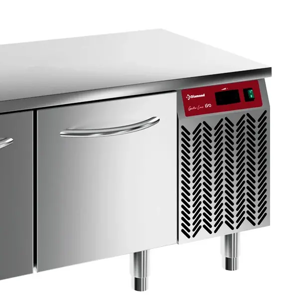 Koelwerkbank | GASTRO LINE | Laag Model | 200L | 2 Laden (GN) | -2°C/+8°C | Geforceerd | 1200x600x570/610(h)mm