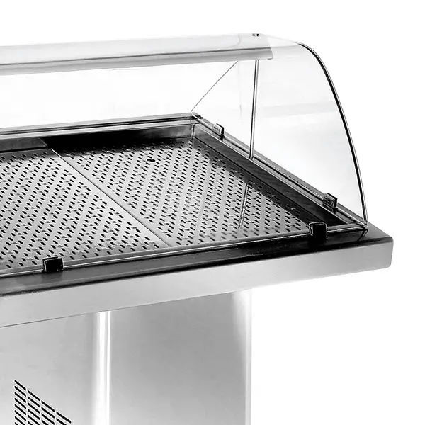 Viskoeltoonbank | -5°C | Plaatkoeling | Wielen | 1440x900x1200(h)mm