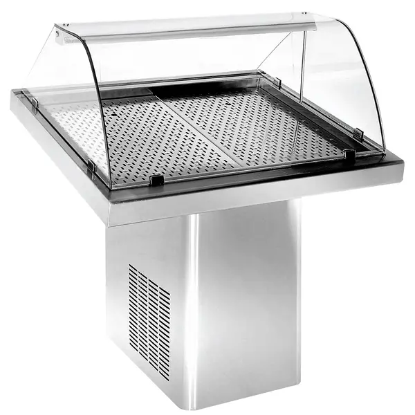 Viskoeltoonbank | -5°C | Plaatkoeling | Wielen | 1440x900x1200(h)mm
