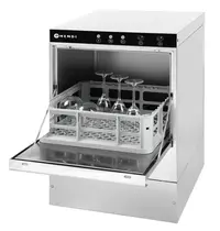 HENDI Glazenspoelmachine | Mand 400x400 | Afvoerpomp | Naglanspomp | 230V | 472x566x705(h)mm 