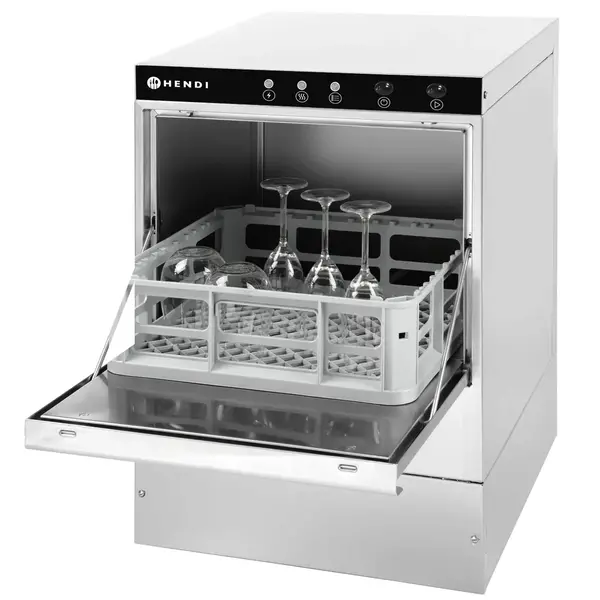 Glazenspoelmachine | Mand 400x400 | Afvoerpomp | Naglanspomp | 230V | 472x566x705(h)mm