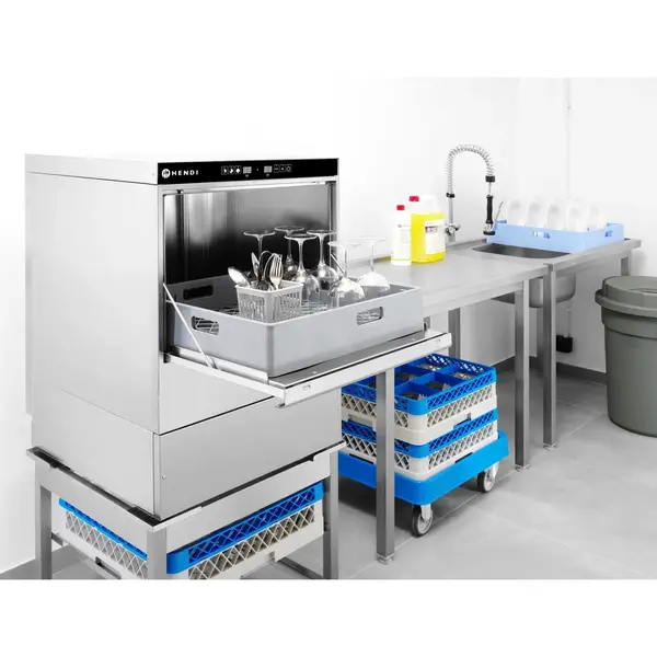 Glazenspoelmachine | Mand 400x400 | Afvoerpomp | Zeeppomp | Naglanspomp | 230V | 472x566x705(h)mm