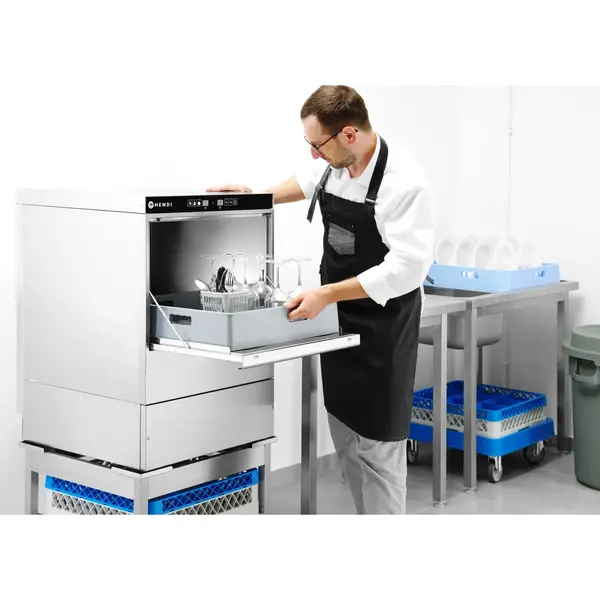 Glazenspoelmachine | Mand 400x400 | Afvoerpomp | Zeeppomp | Naglanspomp | 230V | 472x566x705(h)mm