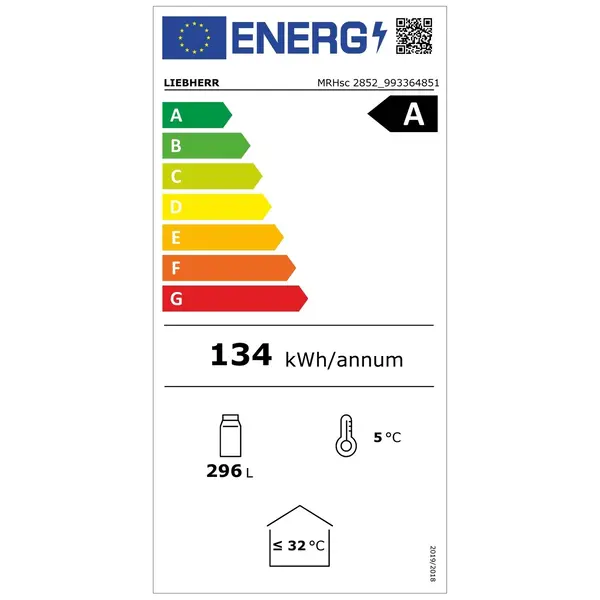 Koelkist | Energiezuinig | 296L | Wit | +2°C/+15°C | Statisch | Schuifdeksels | Wielen (Geremd) | 1045x680x825(h)mm